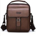 Sacs en Cuir Pour Hommes - Luxueux et à La Mode - Multi-Poches - Marron Foncé