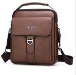 Sacs en Cuir Pour Hommes - Luxueux et à La Mode - Multi-Poches - Marron Foncé – Image 2