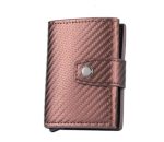 Portefeuille Avec Porte Cartes Intelligent 2en1 en Aluminium Métallique Pour Cartes De Crédit - Billets De Banque - Métal Fin - Unisexe - Marron – Image 5