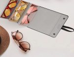 Étui à Lunettes Pliable 3 En 1 En Cuir PU - Multi-usages - Noir – Image 5
