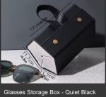 Étui à Lunettes Pliable 3 En 1 En Cuir PU - Multi-usages - Noir – Image 8