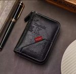 Portefeuille en Cuir D'inspiration Vintage Avec Plusieurs Emplacements Pour Cartes - Noir – Image 2