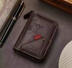 Portefeuille en Cuir D'inspiration Vintage Avec Plusieurs Emplacements Pour Cartes - Marron Foncé – Image 2