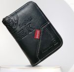 Portefeuille en Cuir D'inspiration Vintage Avec Plusieurs Emplacements Pour Cartes - Noir – Image 4