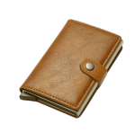 Portefeuille Avec Porte-cartes en Métal - Cuir - Marron clair – Image 5