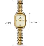 Montre Carrée Pour Femme - En Acier Inoxydable - Design Luxueux Et Élégant - Dans Un Style Classique Sophistiqué – Image 4