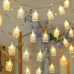 Guirlande Lumineuse Lune & amp - 20 LED – 4M – Blanc Chaud - Décoration Féérique Ramadan