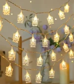 Guirlande Lumineuse Lune & amp - 20 LED – 4M – Blanc Chaud - Décoration Féérique Ramadan