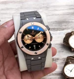 Montre Hublot Pour Homme – Bracelet En Acier Inoxydable – Résistance à l'eau - Qualité Premium – Image 3