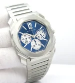 Nouvelle Montre Automatique Bulgari - Cadran Argenté - Bracelet En Acier Inoxydable – Image 2