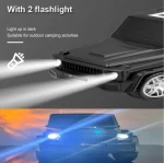 Baffle Bluetooth 3D Portable - Forme De Voiture - Alimentation Solaire - Rechargeable - Radio FM - Port USB – Image 2