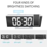 Horloge Numérique Avec Projecteur 180° - Écran Miroir Led - 3 Modes – Image 11