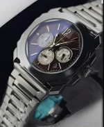 Nouvelle Montre Automatique Bulgari - Cadran Argenté - Bracelet En Acier Inoxydable – Image 5