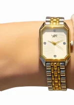 Montre Carrée Pour Femme - En Acier Inoxydable - Design Luxueux Et Élégant - Dans Un Style Classique Sophistiqué – Image 2