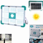 Projecteur Solaire COBA CB F374 - 300 W - 374 LED - Résistante ÀL'eau - Rechargeable - Blanc