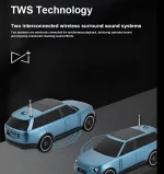 Baffle Bluetooth 3D Portable - Forme De Voiture - Alimentation Solaire - Rechargeable - Radio FM - Port USB – Image 2