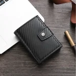 Portefeuille Avec Porte-cartes intelligent 2en1 en Aluminium Métallique Pour Cartes De Crédit – Billets De Banque – Métal Fin – Pliable – Image 2