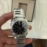 Nouvelle Montre Bulgari - Cadran Noir - Bracelet En Acier Inoxydable – Image 6