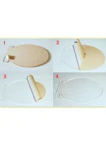 Lampe De Nuit À Base Én Bois Acrylique - USB power - Veilleuse - Gravée - Doré – Image 12