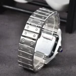 Montre Carrée Pour Homme - Chiffres Romains - Guichets De Date - Mécanique Automatique - Résistante à L'eau – Image 9