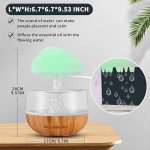 Humidificateur D'air avec Lampe Pluie De Champignons - Diffuseur D'aromathérapie - 7 Couleurs - Rechargeable - Télécommande – Image 15