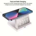 Réveil Multifonctionnel - Chargeur Sans Fil Rapide 15W - Affichage Horloge LED – Image 6