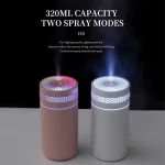 Mini Humidificateur Portable 250 Ml - 7 Couleurs LED - Rechargeable - Diffuseur D'Arômes - Gris – Image 3