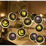 Guirlande Lumineuses LED En Forme De Disque Pour Les Décorations De L'Aïd Et Du Ramadan - 1M65 - 20 Led - Utilisables En Toute Sécurité – Image 3