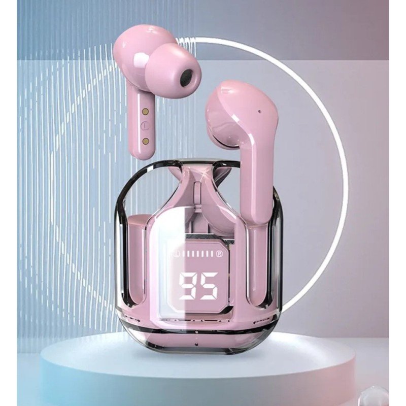 fitsound-ecouteurs-sans-fils-1.jpg Écouteurs De Sport Sans Fil - Affichage Numérique De la Puissance à LED - Nouveau Son Stéréo - Rose – Image 1