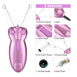 Épilateur Électrique - Avec Fil de Coton Pour Femme - Ne Laisse Aucun Poil - Rose – Image 5