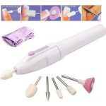 Kit De Manucure et De Pédicure Électrique 5 en 1- Appareil Alimenté Par Batterie - Blanc – Image 11