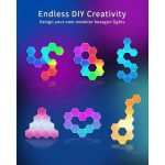 Pack De 3 Lumière Murale Hexagonale Quantique Intelligente à LED RVB Avec Télécommande – Image 8