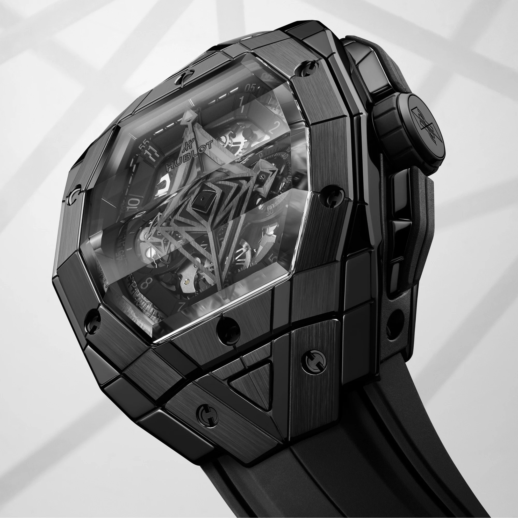 Montre Automatique De Luxe Pour Homme -  Design Creux - Résistante Á L'eau - Noir – Image 4