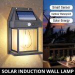 Pack De 4 Lampe Murale Solaire Avec Détecteur De Mouvement - 3 Modes D'éclairage - Étanche - Style Chalet – Image 2