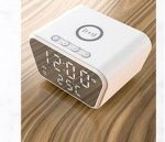 Réveil Numérique-Avec Chargeur Sans Fil 15w - LED Horloge Digitale- Réglable - Blanc – Image 4