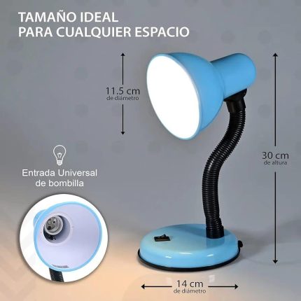 Lampe De Bureau De Table Avec Interrupteur - Bleu