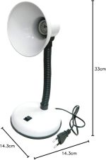 Lampe De Bureau De Table Avec Interrupteur - Blanc – Image 2