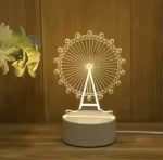 Veilleuse 3D En Forme Parc D'attractions - LED - USB Power - Lampe Décoratif – Image 4