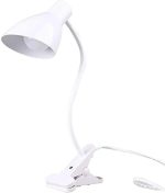 Lampe De Bureau Flexible Avec Pince Et Interrupteur - Prise - Blanc – Image 4