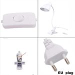 Lampe De Bureau Flexible Avec Pince Et Interrupteur - Prise - Blanc – Image 3