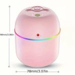 Petit Humidificateur D'air - Maison Et Voiture - Diffuseur D'huiles Aromatiques Àultrasons - Brume Muette - Rose – Image 4