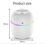 Petit Humidificateur D'air - Maison Et Voiture - Diffuseur D'huiles Aromatiques Àultrasons - Brume Muette - Blanc – Image 4