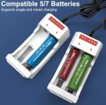 Lot De 4 Piles Rechargeables NI-MH GP 2700 MAH + Chargeur de Piles AAA/AA à 2 Fontes - USB – Image 3