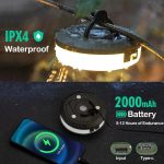 Lampes De Camping 2 en 1 – Rechargeables Par USB – Portables Empilables – 8 Modes Pour La Randonnée - 8 Mètres – Image 4