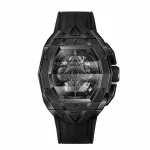 Montre Automatique De Luxe Pour Homme -  Design Creux - Résistante Á L'eau - Noir