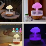 Humidificateur D'air avec Lampe Pluie De Champignons - Diffuseur D'aromathérapie - 7 Couleurs - Rechargeable - Télécommande – Image 5