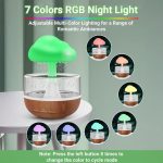 Humidificateur D'air avec Lampe Pluie De Champignons - Diffuseur D'aromathérapie - 7 Couleurs - Rechargeable - Télécommande – Image 4