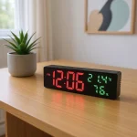 Horloge Réveil Numérique - Afficher la Température et L'humidité - LED Rouge Vert - Électronique – Image 8