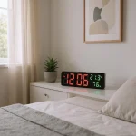 Horloge Réveil Numérique - Afficher la Température et L'humidité - LED Rouge Vert - Électronique – Image 3