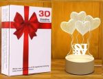 Veilleuse 3D En Forme Love - LED - USB Power - Lampe Décoratif
